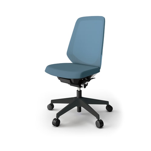 ノートチェア ハイ 樹脂BK布ダックB