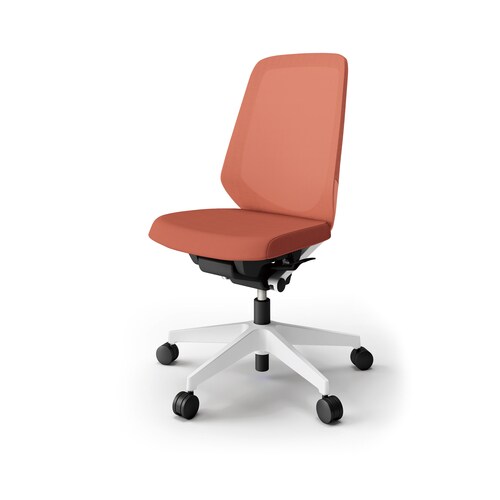 ノートチェア ハイ 樹脂WH布パーシモ