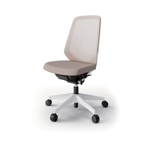 ノートチェア ハイ 樹脂WH布グレイB