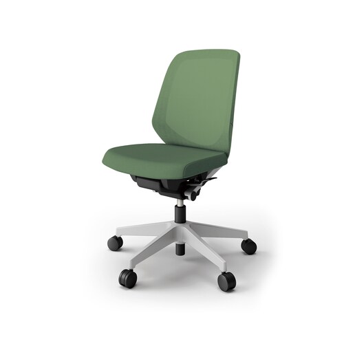 ノートチェア ロー 樹脂グレー布アイビー