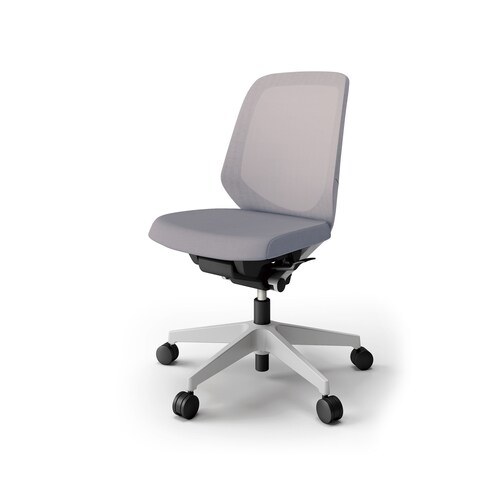 ノートチェア ロー 樹脂グレー布Lグレー