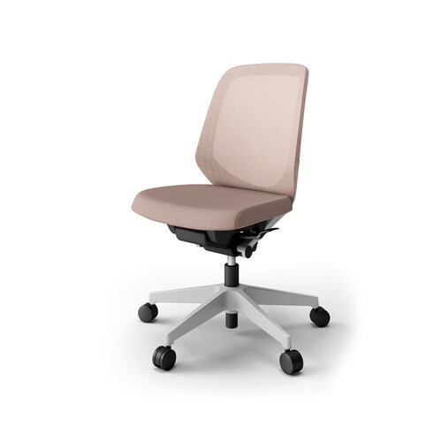 ノートチェア ロー 樹脂グレー布グレイB