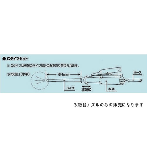 洗浄シカン Cタイプ用取替ノズルのみ