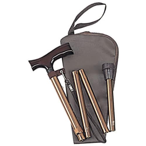 ステッキ ベーシック(伸縮折りたたみ) ブラウン