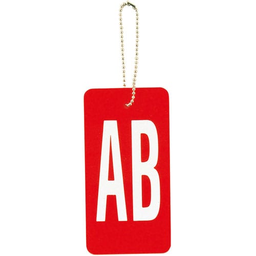 血液型札(両面文字) AB型 26−2112−04