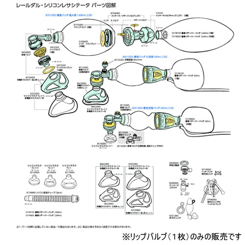 シリコンレサシテータ リップバルブ(1枚)