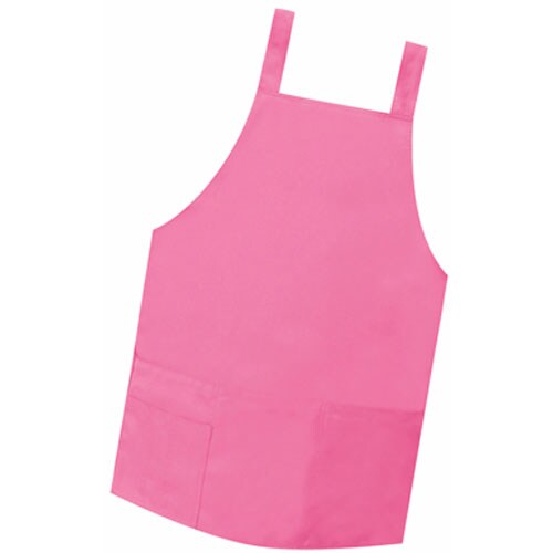 ショートエプロン フリー チェリーピンク
