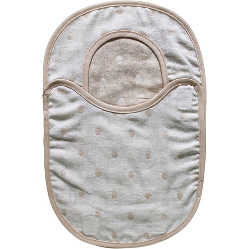 オーガニックダブルガーゼパウチカバー 水玉ベージュ