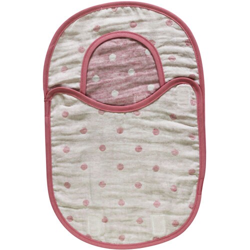 オーガニックダブルガーゼパウチカバー 水玉ピンク
