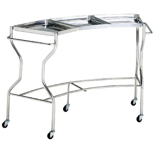 消毒盤台 扇型Bタイプ・3枚用