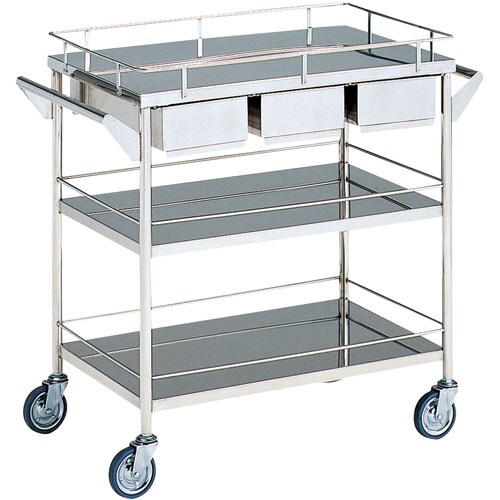 回診車 引出付3段 MY−1039