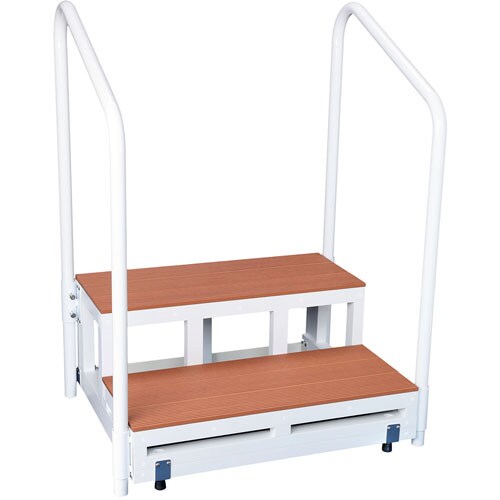 バリアフリー踏台 2段 手すり2本