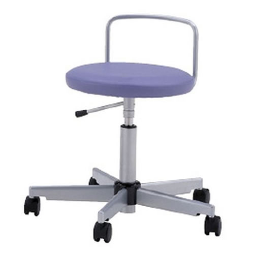 ナースチェア 背パイプ ブルー