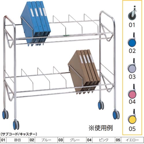 カルテワゴン 《キャスター》ピンク KW−900