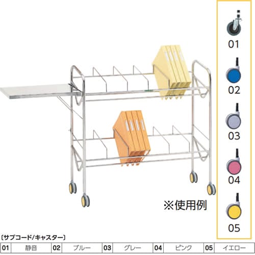 カルテワゴン 《キャスター》ピンク KW−920
