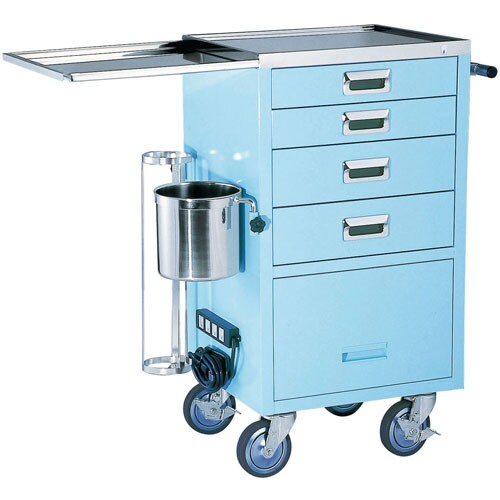 コンパクト救急カート(4段) ブルー