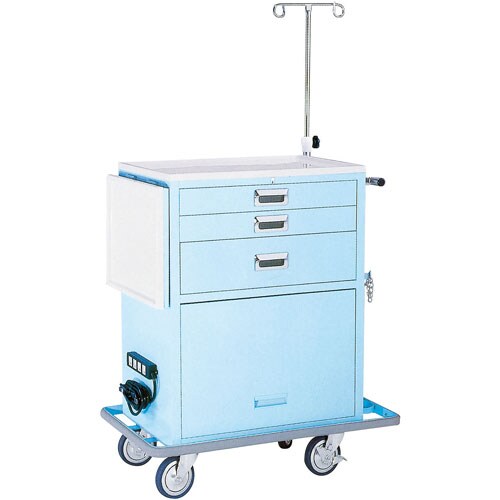 ワイド救急カート(3段) ブルー