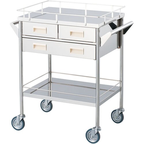 回診車 引出3コ付(ニ段) MY−1535