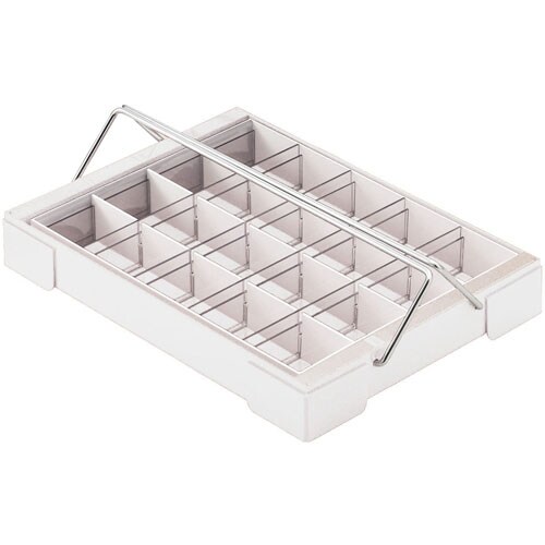 カラー散薬トレー20人用 取手付 ホワイト