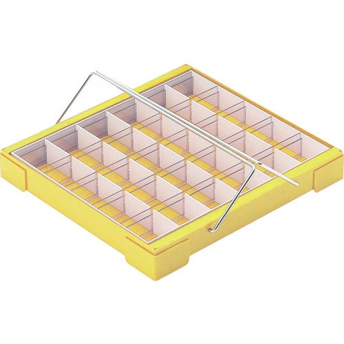 カラー散薬トレー30人用 取手付 イエロー