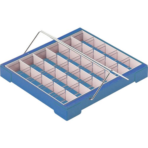 カラー散薬トレー30人用 取手付 ブルー