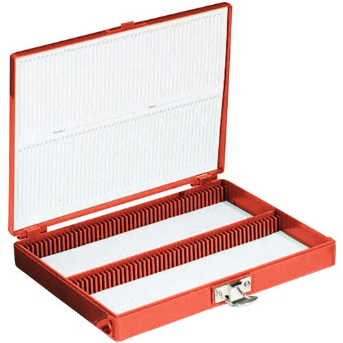 カラースライドボックス 100枚用 赤