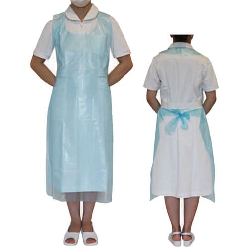 PEエプロンN(袖なし) ブルー