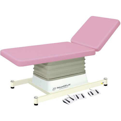 マツヨシ電動診察台 ピンク MY−J500GU
