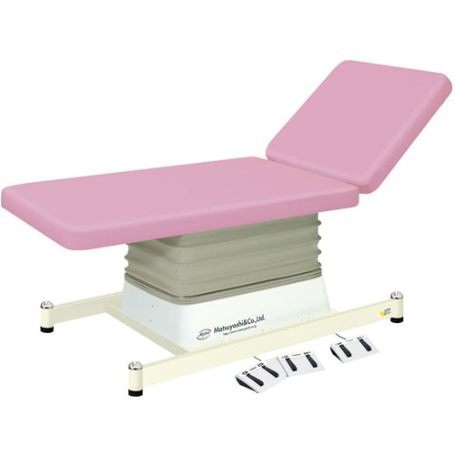 マツヨシ電動診察台 ピンク MY−J501GU