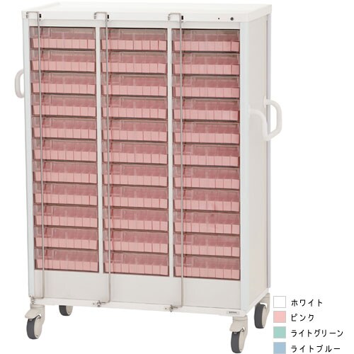 与薬カート1Week 33床用 ライトグリーン