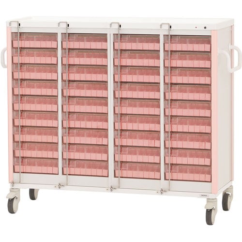 与薬カート1Week 36床用 ピンク