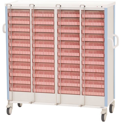 与薬カート1Week 44床用 ライトブルー