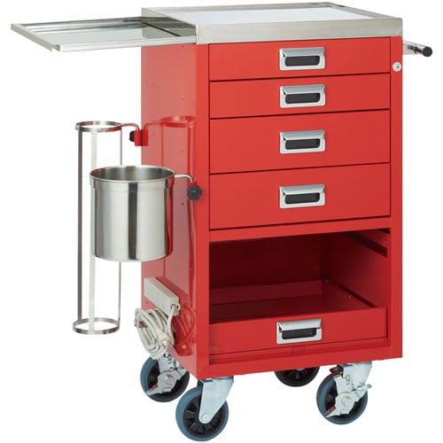 コンパクトオープン救急カート 4段