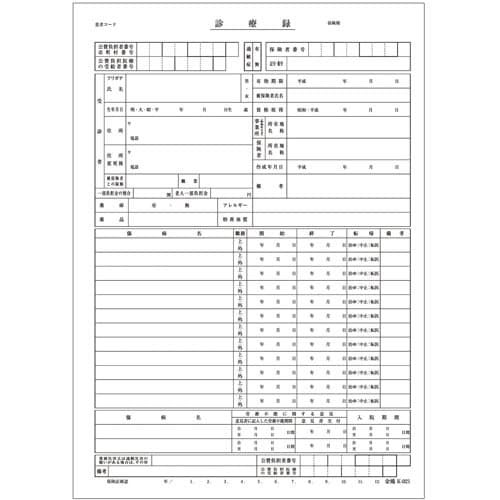 カルテ用紙 A4・1号用紙