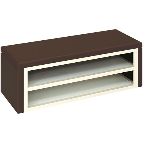 下駄箱ベンチ 茶 幅900mm
