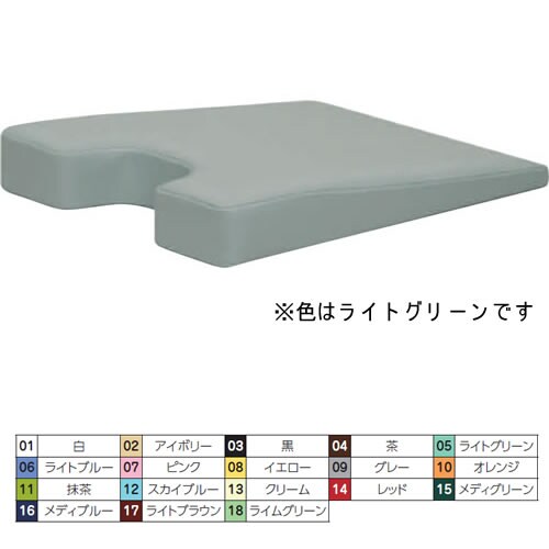 マクラ バスト用(薄型) ライトグリーン