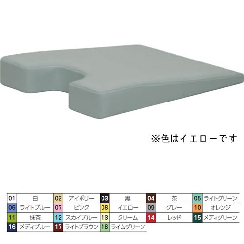 マクラ バスト用(薄型) イエロー