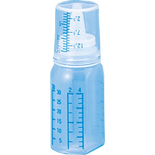 投薬瓶 SKカップ付ボトル青目盛未滅菌 30ml