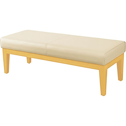 ロビーチェア 背なし アイボリー 幅1200