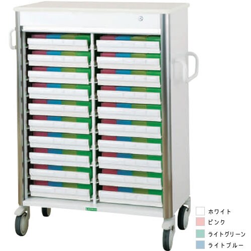 与薬カートレギュラータイプ2列 20床用Lグリーン
