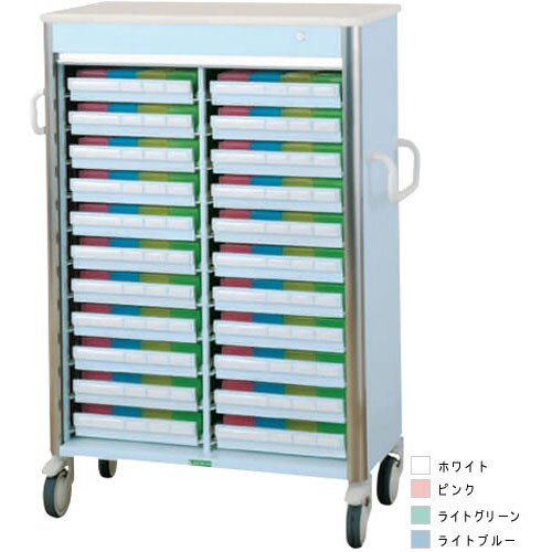 与薬カートレギュラータイプ2列 22床用ホワイト
