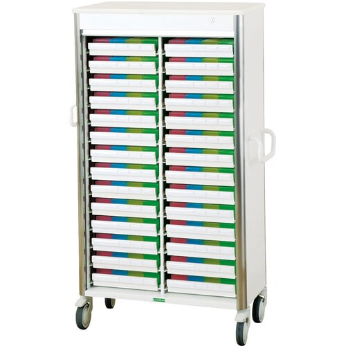 与薬カートレギュラータイプ2列 28床用ホワイト