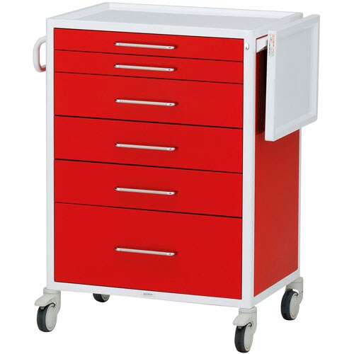 救急カート タイプL・6段 レッド