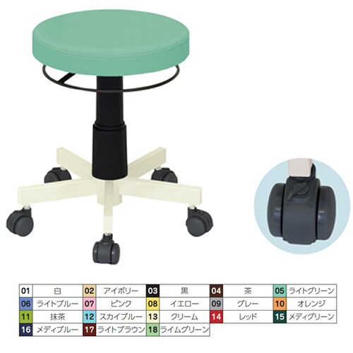 クランケチェア(非回転式) グレー