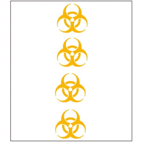 バイオハザードマーク付ポリエチレン袋 60L 透明