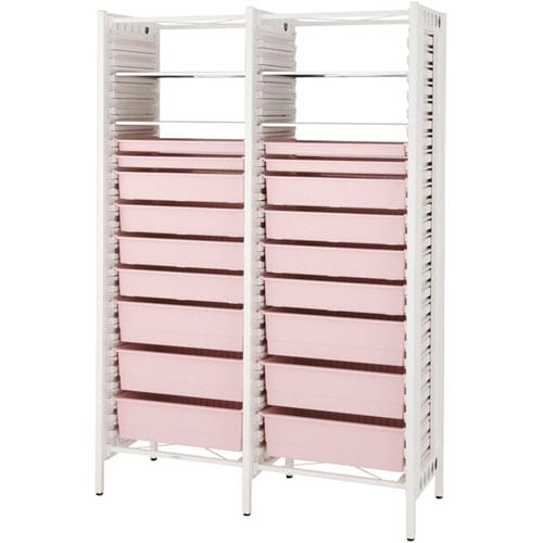 メディカルラック ワイド・トレー付 トレー/ピンク