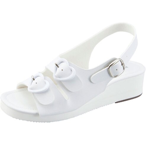 ハート2バックルサンダル S ホワイト