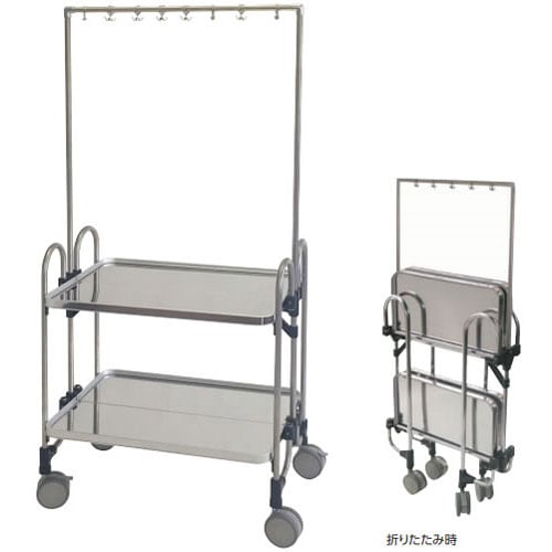 点滴バー付折りたたみ式ワゴン HEAM−2−TN