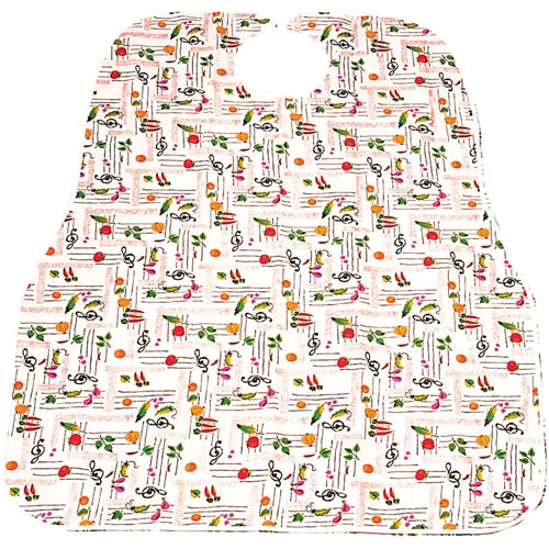 食事用防水エプロン ピンク 400−01