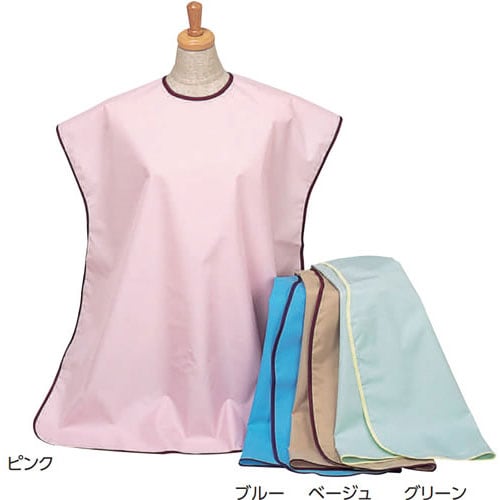 食事用防水エプロン ピンク 400−F